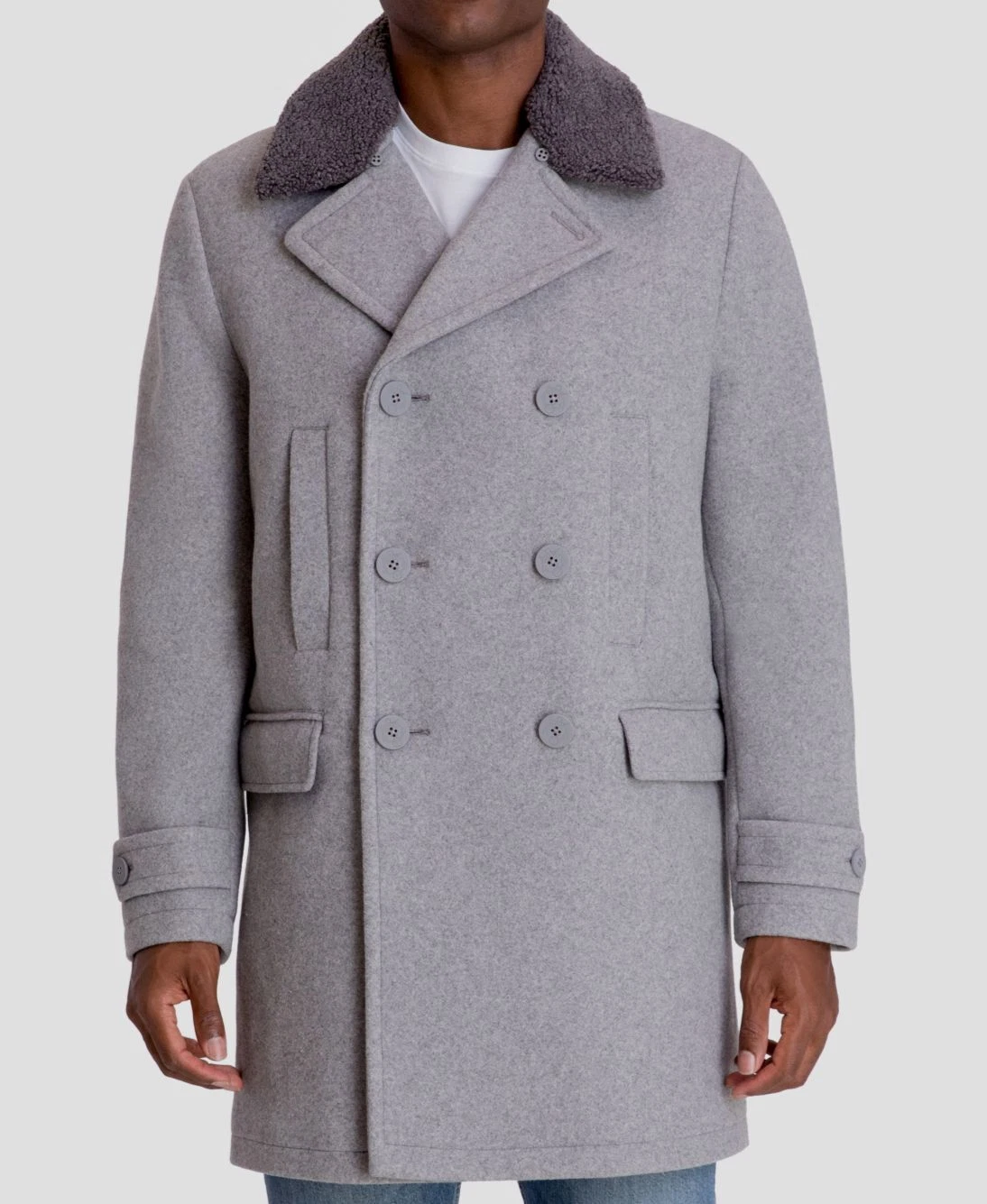 Giacca cappotto Michael Kors uomo grigio middlefield vestibilità classica elasticizzato taglia 42R $525