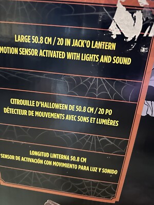 Costco Halloween Pumpkin Motion Sensor Jack-O-lantern Sound