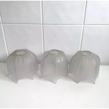 3 x Frosted Glass Lamp Shades Replacement Fan Shades Decorative