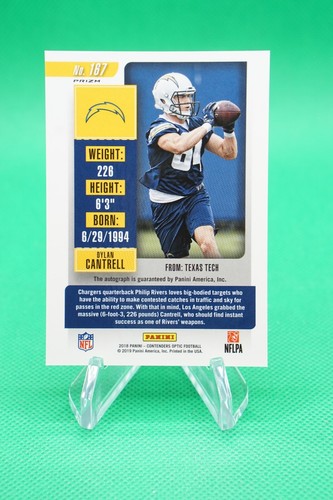 2018 Contenders Optic Rookie Ticket Autographs #167 Dylan Cantrell Auto TU1 - Picture 2 of 2