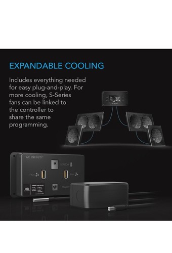 AC Infinity AIRPLATE T3, Quiet Cooling Fan System with Thermostat Control - Afbeelding 5 van 7