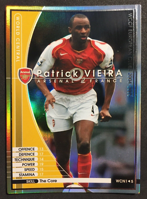 2004-05 Panini WCCF World Central Patrick Vieira Arsenal rare