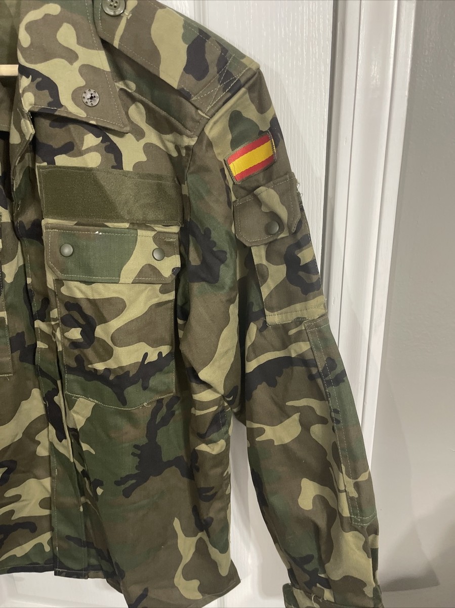 Original Spanish Army Issue Woodland Camo Quilted Parka