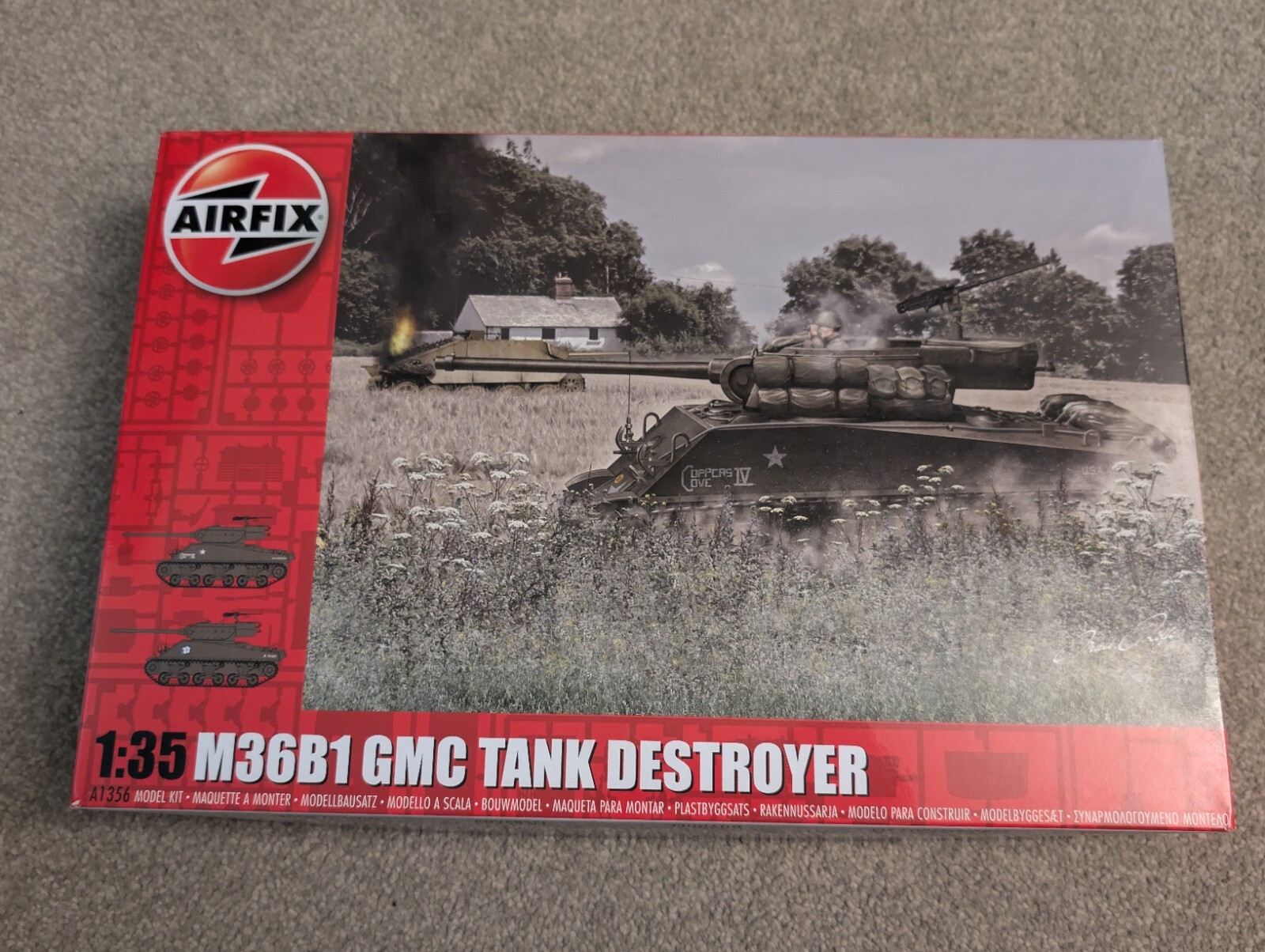 Airfix M36B1 GMC Tank Destroyer Model Kit A1356 in 1:35 Scale