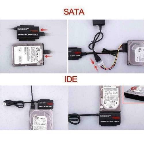 USB 3.0 to 2.5” 3.5” 5.25” IDE SATA Hard Drive HDD Converter Docking L9H8 R W6W9 - Picture 8 of 8
