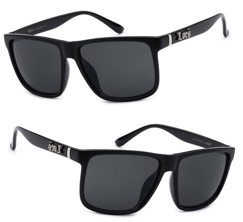 Locs Occhiali oversize Gangster Uomo Dark Lens Biker Large Nero OG Occhiali  da Sole UV | eBay