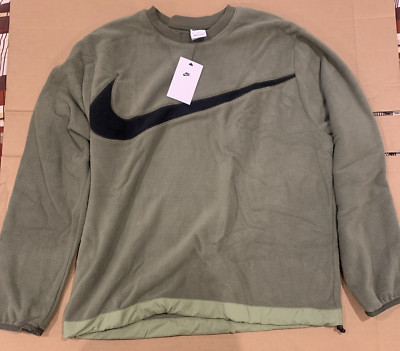 NIKE Men's CLUB+ Fleece Winterized Crew Pullover Sweatshirt Size M DQ4894-222