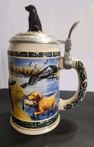Budweiser Beer Stein Hunters Companion Series BLACK LABRADOR 1st In Series -COA - Picture 4 of 20