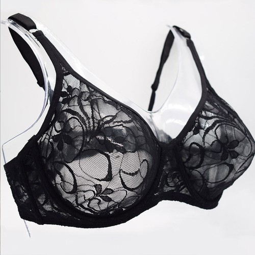 Super Sexy Womens Bra Sissy Lingerie See Through Brassiere Lace Bralette Bras BH - Picture 9 of 19