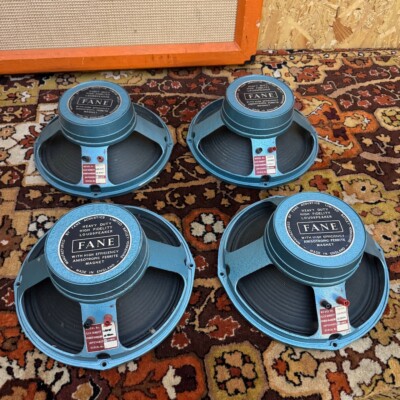 Matched Quad Vintage 1971 Fane 122/10a 20w 15ohm 12'' Lautsprecher *70er* Reparaturen