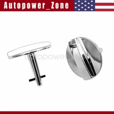 69-72 Cutlass / 442 Ram Air Hood Pin New Chrome Twists Locks Reproduction - Pair