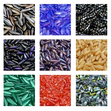 Rutkovsky 111-69014 Dagger Pressed Beads Czech Glass 11x3mm Size 10g Pack