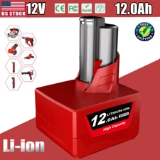 12Ah For Milwaukee 12V M12B6 Pack Lithium M12 Battery M12B5 48-11-2440 Cordless