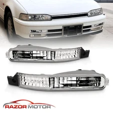For 1992 1993 Honda Accord LX/DX/EX/10th Anniversary Clear Bumper Signal Lights