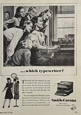1946 VINTAGE PRINT AD - SMITH-CORONA TYPEWRITER AD - ... WHICH TYPEWRITER NY