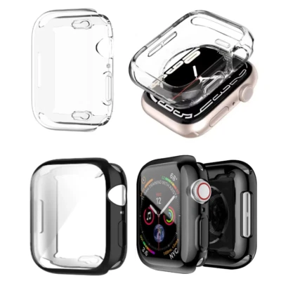 Coque en TPU souple pour Apple Watch 40 41 44 45 49 mm Série 9 8 7 6 SE Ultra 2