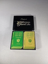 New Vintage Cap'n Kidd Travel Inc Redislip US Passport Double Deck Playing Cards