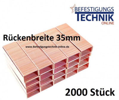 Klammern 35×15mm für Kartonverschlusshefter Bostitch Akku DSA-3519-E BeA Packfix