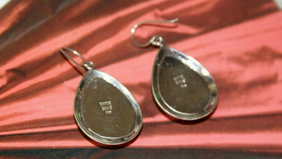  Большие серьги-капли из розового кварца .925 Anna Beck Gili No92 - Изображение 4 из 4