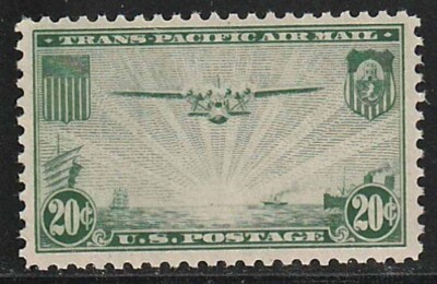 U.S. Sc. #C21, MNH, 1937 20-cent Transpacific Issue, Unwmk, Perf