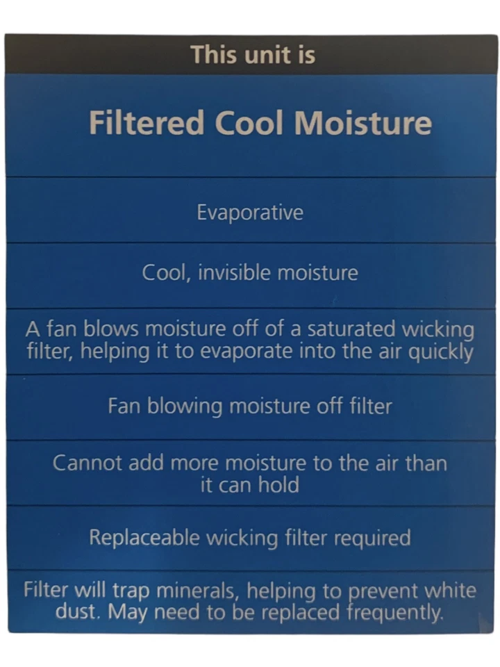 Humidificador Cool Mist, 1 galón blanco Foto 3 de 3