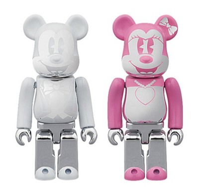 BABBI Mickey & Minnie 100% BE@RBRICK 2-Figure Set MEDICOM TOY