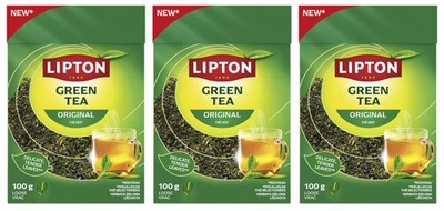 3 LIPTON GREEN TEA ORIGINAL Loose Tea 100g 3.5oz