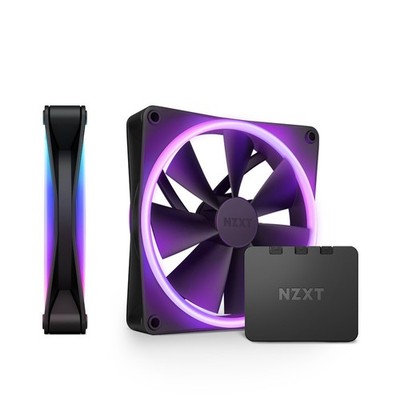 NZXT F140 RGB DUO Twin Pack 140mm Gehäuselüfter Schwarz