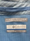 Columbia Women's Blue Omni-Shade Sun Protection Pinstripe Roll Tab Shirt Size L — photo 2