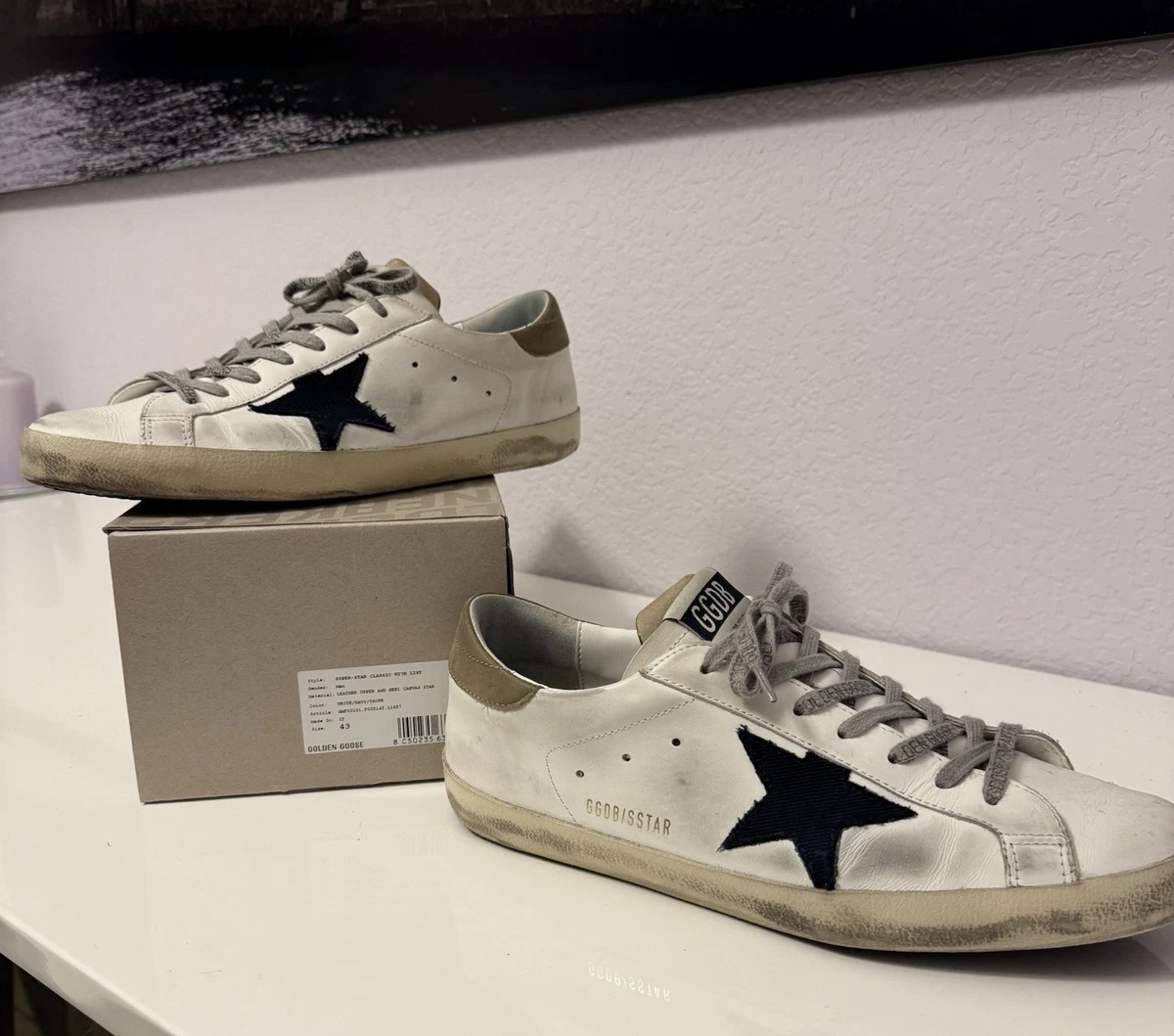Golden Goose Superstar Blue White for sale | eBay