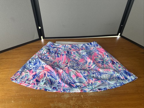 Lilly Pulitzer Luxletic Skort Pink Tropical Floral Tennis Golf  Women's Size S