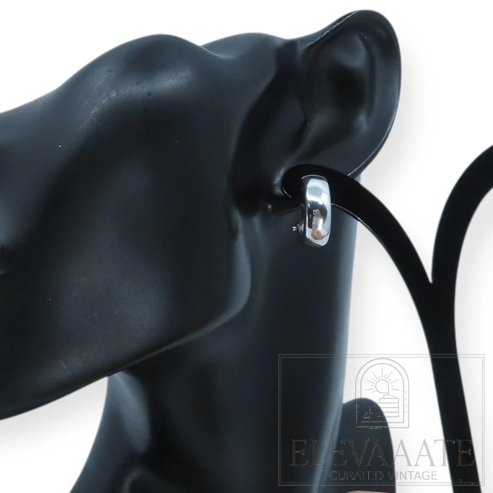 Tiffany & Co. Hoop Clip-On Earrings Silver SV925 Vintage Jewelry from Japan - Image 4 of 4