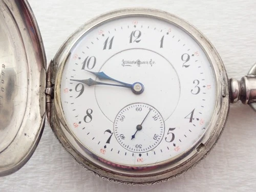 ANTIQUE 16s ILLINOIS SANGAMO 23 JEWEL HUNTER POCKET WATCH