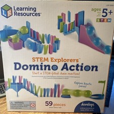 STEM Explorers Domino Action Set with 59 Colorful Dominos for Kids 5 and Up