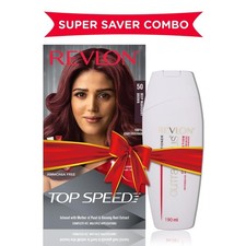 Revlon Top Speed Hair Color Deep Brown 50 with Outrageous Conditioner 190 ml