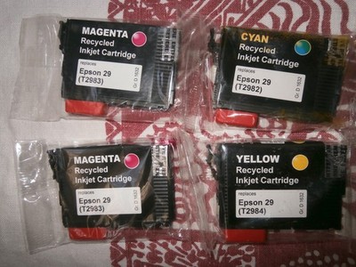 Epson 29 Recycled Inkjet Cartridge 2 Magenta, 1 Gelb, 1 Blau 
