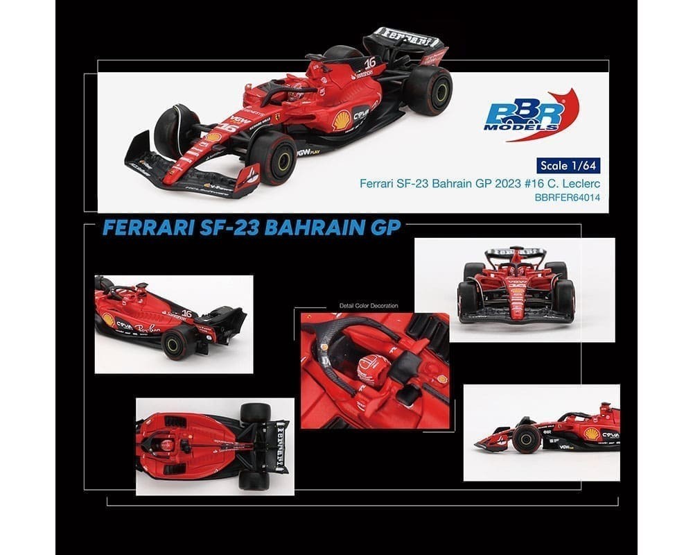ルクレール出品　6/29 1:18 BBR Ferrari F1 Sf-23 #16 4Th Singapore Gp 2023 Charles