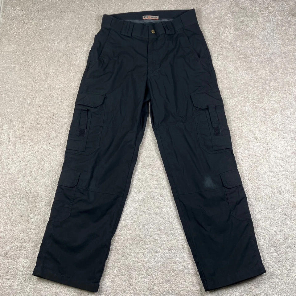 Pantalones cargo 5.11 Tactical Stryke para hombre 30x30 (ajuste 30x29) negros Ripstop utilitarios Foto 2 de 4