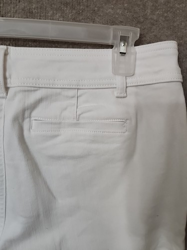 Talbots Flare Jeans Womens 14 Petite White Front Seams Stretch - Picture 5 of 9