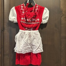AUTHENTIC Size 4 Girls German Dirndl Dress/Oktoberfest/MADE IN SWITZERLAND