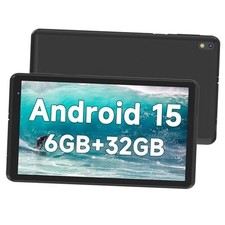 Tablet 7 inch Android 15.0 Tablet, 6GB 32GB ROM  1TB Expand  , Quad-Core, Black