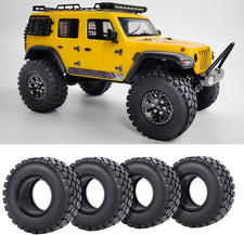 4pz Gomma Micro 1" RC Ruota Pneumatici Pneumatici con Inserto in Schiuma per Tutti 1/24 Assiale SC