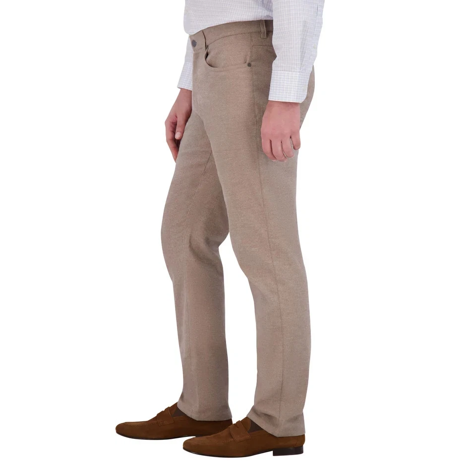 NUEVO Pantalones Kirkland Signature Para Hombre 34x34 Cepillados 5 Bolsillos Beige Foto 2 de 4