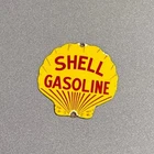 VINTAGE SHELL GASOLINE MOTOR PORCELAIN SIGN CAR GAS TRUCK MOTORCYCLE OIL