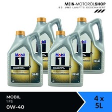 Mobil 1 FS 0W-40 VW Porsche Mercedes MB BMW LL 01 Motoröl 4x5 Liter = 20 Liter