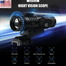 2560x1920P Digital Night Vision Rifle Scope 5-20X Hunting Monocular W/ Crosshair