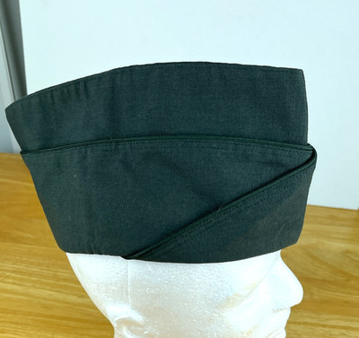 US Vietnam Army Green Side Garrison Cap Hat 1960s Sz 7 1/4 Wool Green Pipe *Ma21