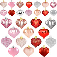 48PCS Heart-Shaped Ornaments for Valentine's Day and Wedding Decor