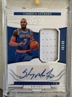 2022 National Treasures Carmelo Anthony Lasting Legacy Game Worn Patch Auto /49
