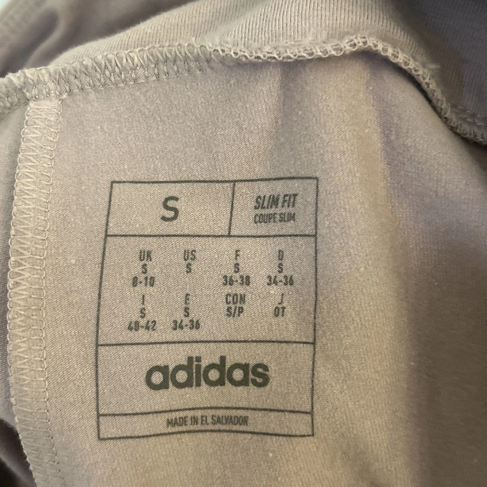 NUEVO CON ETIQUETAS Adidas Mujer’s Essentials Cintura Alta Logo Leggings Púrpura Talla Pequeña Foto 3 de 4
